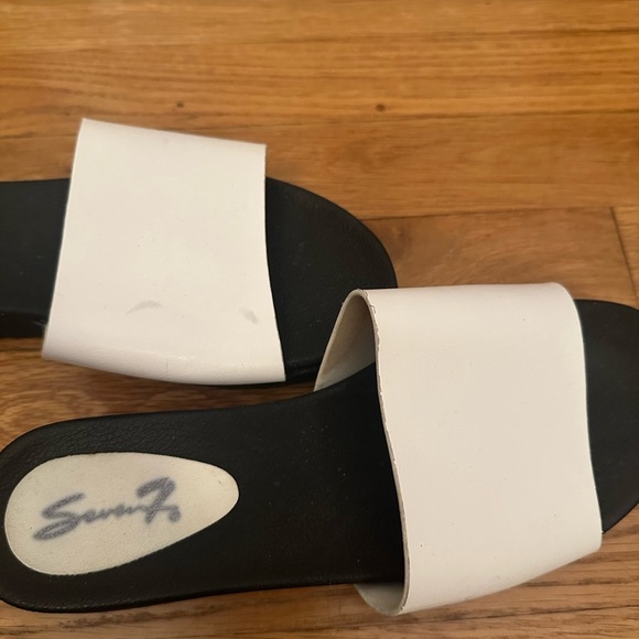 Seven7 Women's White Slide Sandals Size 9 - Picture 4 of 8